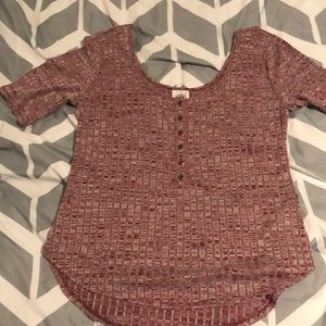 PERFECT TOP with high/low hem, scoop neck/back